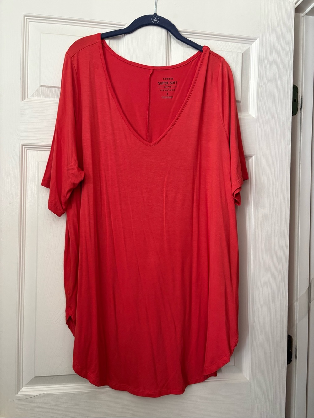 Torrid very orange favorite tunic super soft shirt tail hem Sz 4X NWT
